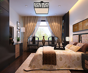 Chinese Style Retro Bedroom 1807