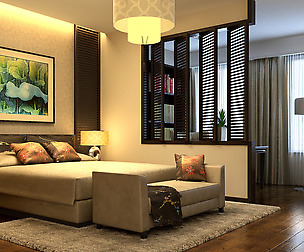 Chinese style retro bedroom 1811