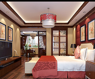 Chinese style retro bedroom 1816