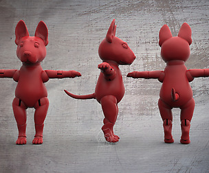 BJD Bull Terrier 3D print model