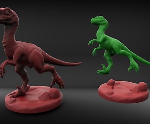 Raptor with holder 3D print model