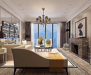 European-style living room design 01