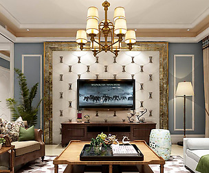 European-style living room design 26