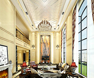 European-style living room design 39