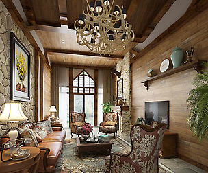 European-style living room design 43