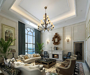 European-style living room design 50