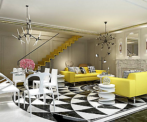 European-style living room design 51