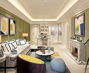 European-style living room design 53