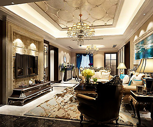 European-style living room design 59