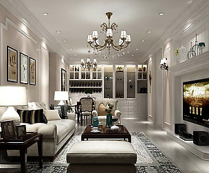 European-style living room design 64
