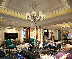 European-style living room design 67