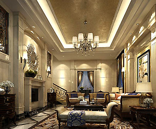 European-style living room design 68