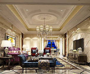 European-style living room design 70