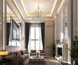 European-style living room design 76
