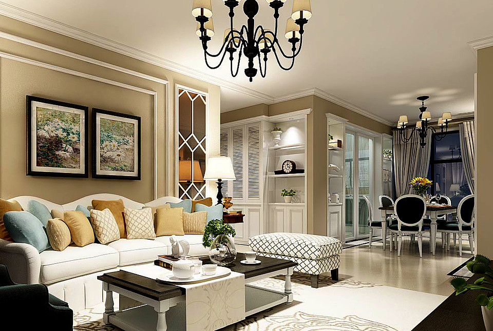 European-style living room design 79