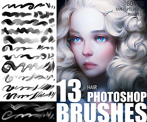 Hair brush pack + time lapse video