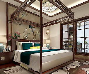 Deluxe master bedroom design  114