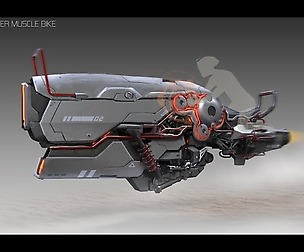 Hover Muscle Bike Concept Art