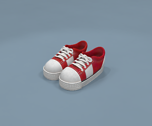 Red sneakers