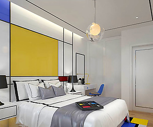 Stylish bedroom complete03