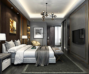 Stylish master bedroom design  35