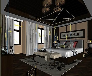 Stylish master bedroom design  74
