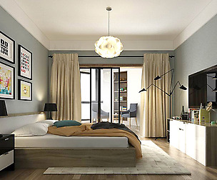 Stylish master bedroom design  85