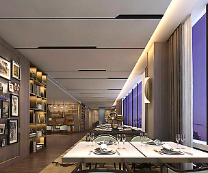 luxury large hotel restaurant