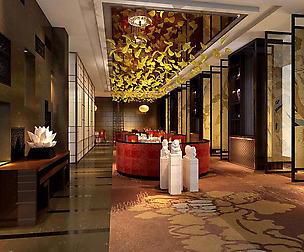 luxury large hotel restaurant  02