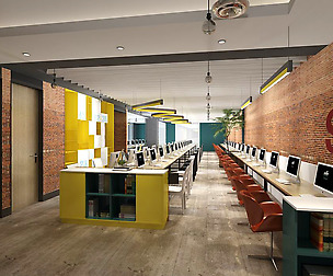 Office meeting room reception hall 03