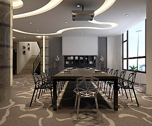 Conference room office reception hall 07