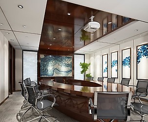 Conference room office reception hall 08