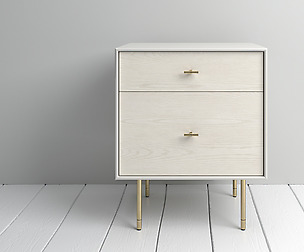 West Elm Modernist Wood Lacquer Nightstand