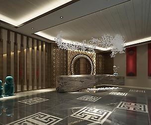 Hotel reception hall design complete 04