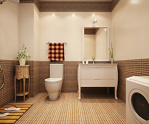 Family style sanitary bath toilet 1821