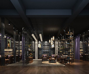 Private club bar