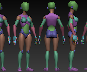 Stylized Female Small Build Base Free For Zbrush