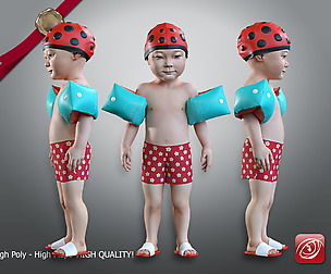 Swimming pool Child Male model AAS 001