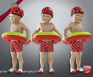 Swimming pool Child Male model AAS 002