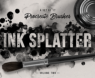 Ink splatter Procreate brushes