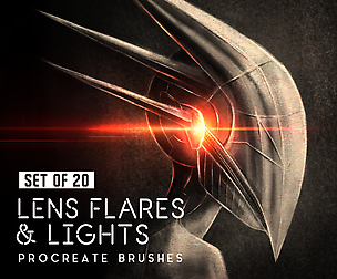 Lense flares & lights Procreate brushes