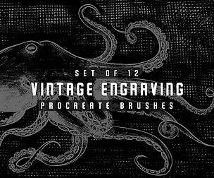 Vintage Engraving Procreate brushes