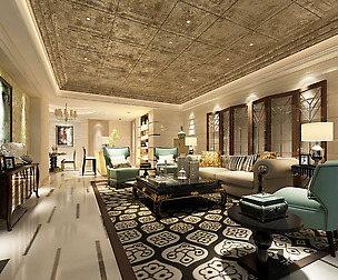 Stylish avant-garde living room design 44