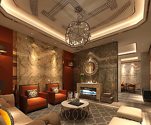 Stylish avant-garde living room design 46