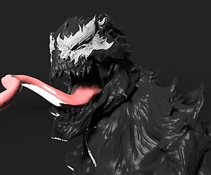 Symbiote Bust 3D print model