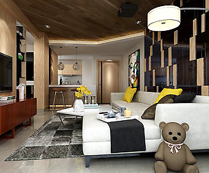 Stylish avant-garde living room design 95