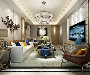 Stylish avant-garde living room design 115