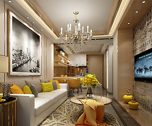 Stylish avant-garde living room design 116