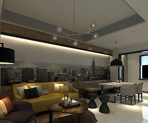 Stylish avant-garde living room design 125