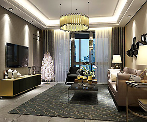 Stylish avant-garde living room design 129